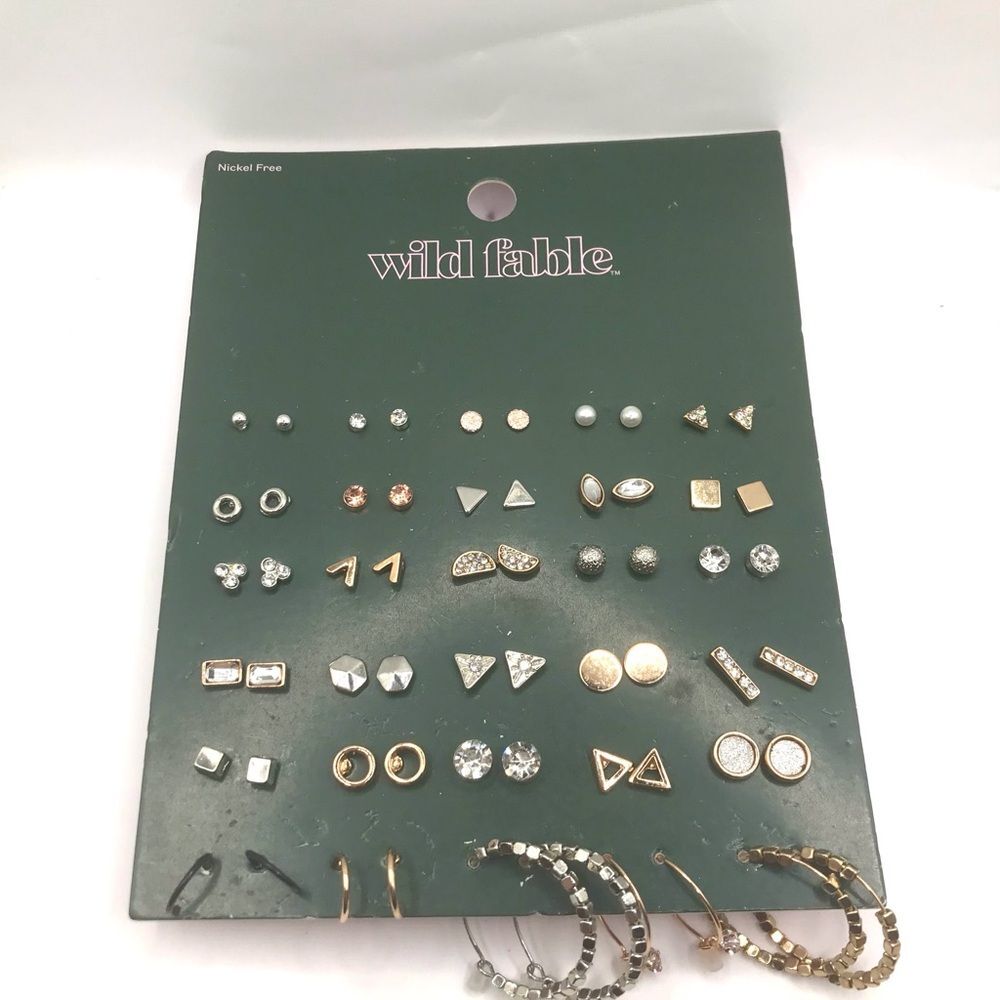 Wild Fable Gold and Silver Earring Set